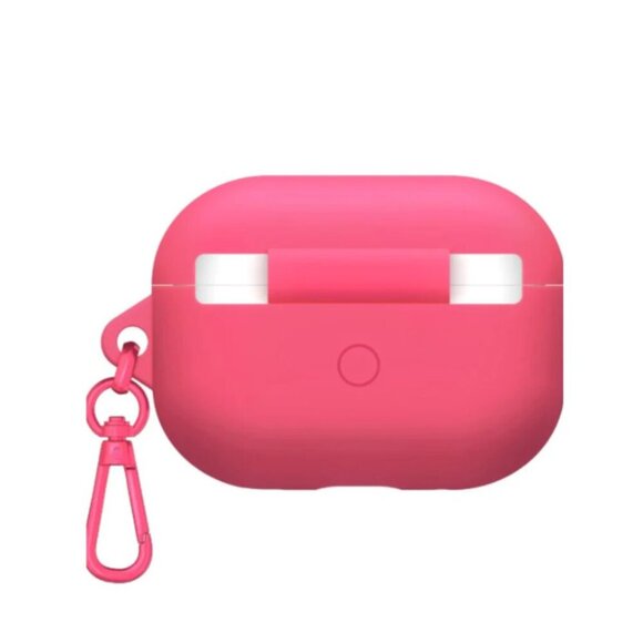 Kate Spade Airpods Pro 1 & 2 GEN Case Silicone Pom Pom Pink Keychain Clip - Picture 4 of 6